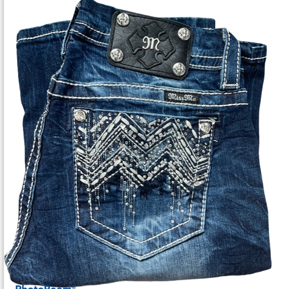 Miss Me Denim - Miss Me Embellished Mid-Rise Easy Boot Jeans